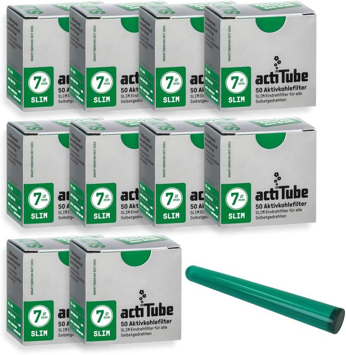 Immagine prodotto Actitube Slim-7mm-Aktivkohlefilter (10x50=500)