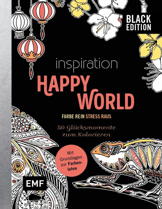 Produktbild Black Edition: Inspiration Happy World - 50 Glücksmomente zum Kolorieren