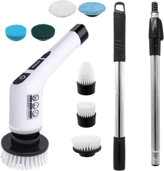 Actual product image Hermex 7in1 Elektrische Reinigungsbürste Schrubber Reinigungswerkzeug Bürste Scrubber (1 pcs.)