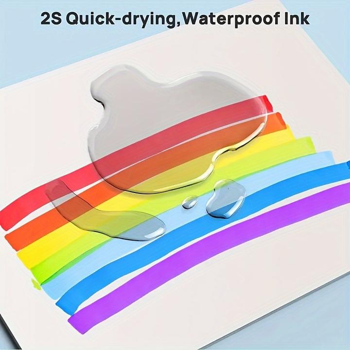 Actual product image PhoneLook Doppeltipp Permanentmarker Set zum Markieren und Ausmalen (80 Farben) (Black)