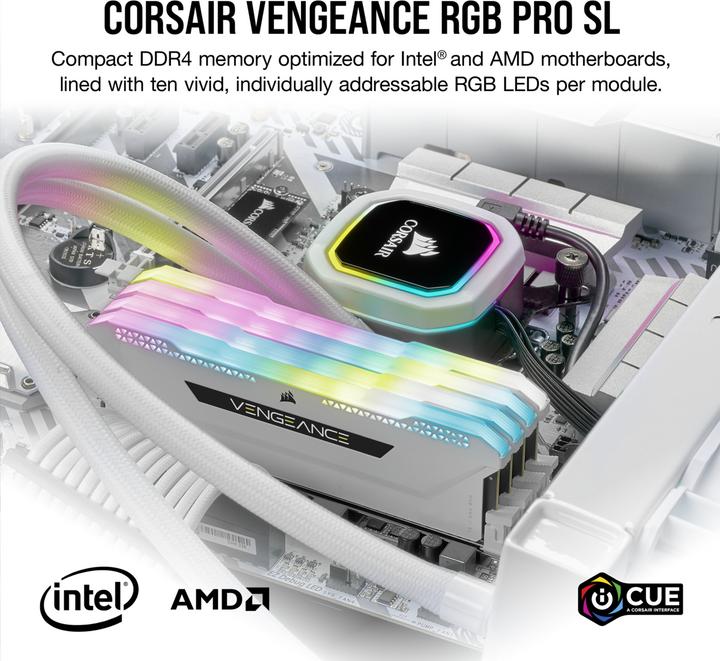 Actual product image Corsair Vengeance RGB Pro SL (2 x 16GB, 3600 MHz, DDR4-RAM, DIMM)