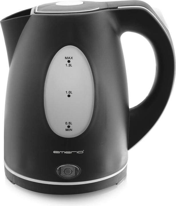 Emerio Wasserkocher, 1.3L, Wasserstandsanzeige, schwarz (1.30 l)