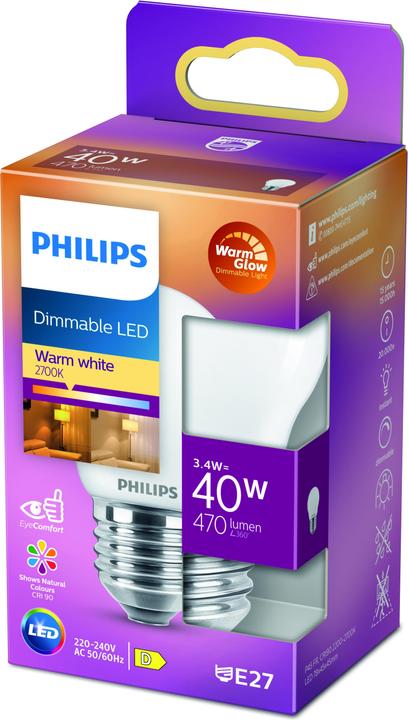 Actual product image Philips Lamp (E27, 3.40 W, 470 lm, 1 x, D)