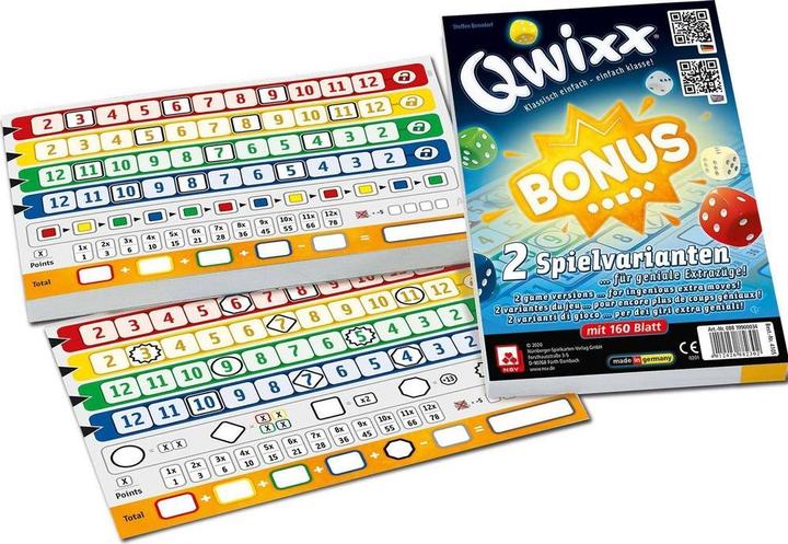 Actual product image Qwixx bonus extra blocks (German)