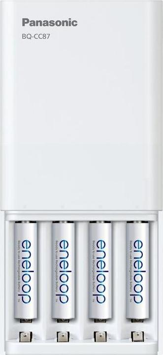 Immagine prodotto Panasonic caricatore da viaggio USB eneloop Smart Plus BQ-CC87 (4 pz., AA, AAA, 2000 mAh, Batteria + Caricabatterie)