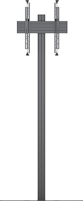 Immagine prodotto Multibrackets Supporto per TV fino a 75", metallo/alluminio, nero (75", 50 kg)