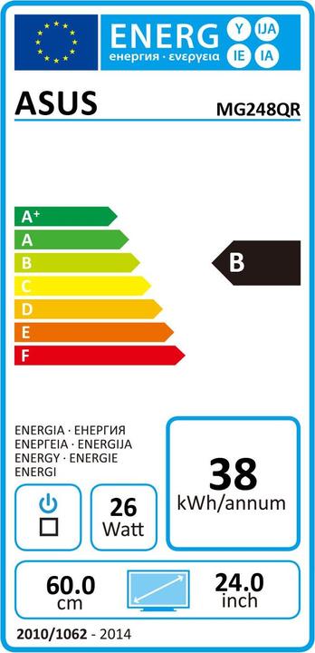 Energie-Label ASUS Mg248qr (1920 x 1080 Pixel, 24.02")