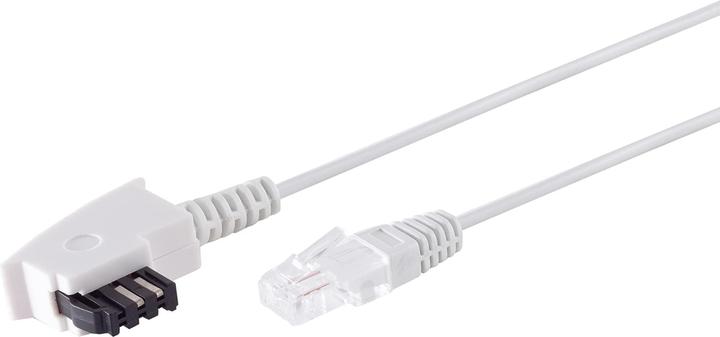 Image du produit Shiverpeaks S/CONN maximum connectivity TAE-F mâle vers RJ45 mâle, câble routeur VDSL, blanc, 0,5m