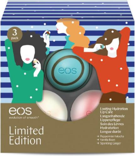 EOS Confezione da 3 balsami per labbra in edizione limitata (Balsamo, 21 ml)