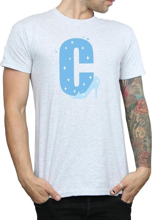 Actual product image Disney Mens Alphabet C Is For Cinderella T-Shirt (XL)