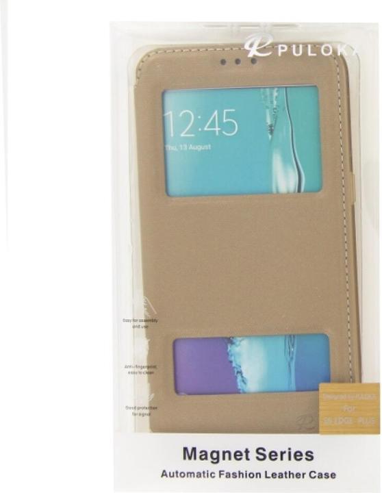 Produktbild Puloka Flip Case Samsung Galaxy S6 Edge Plus Gold (Samsung Galaxy S6 Edge+)