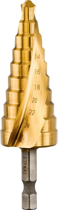 Produktbild DeWalt Extreme Impact Stufenbohrer HSSG DT5030 (1425 mm, extrem robust, aus einem Stück gefertigt (14-25mm)