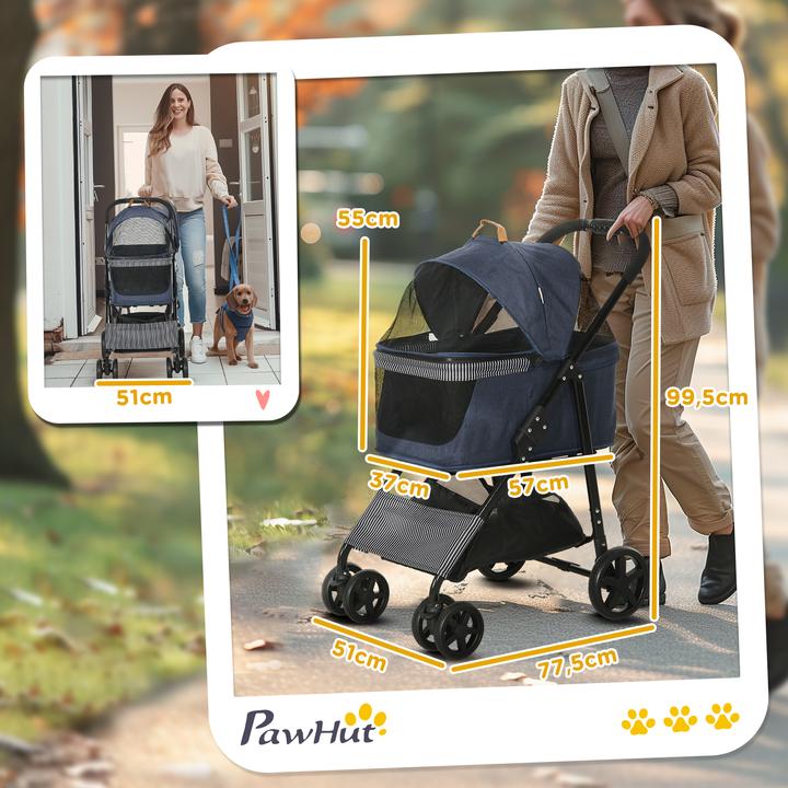 Actual product image PawHut Dog buggy for small dogs (Dog, Foldable, Reflectors)
