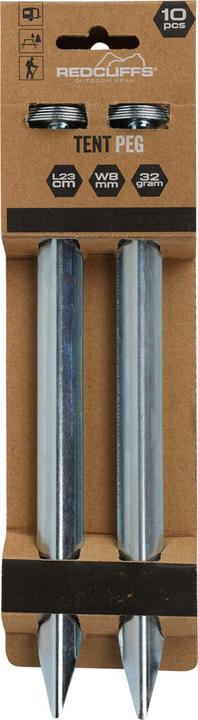 Actual product image Redcliffs Tent Pegs Iron Round 23cm Set 10pcs