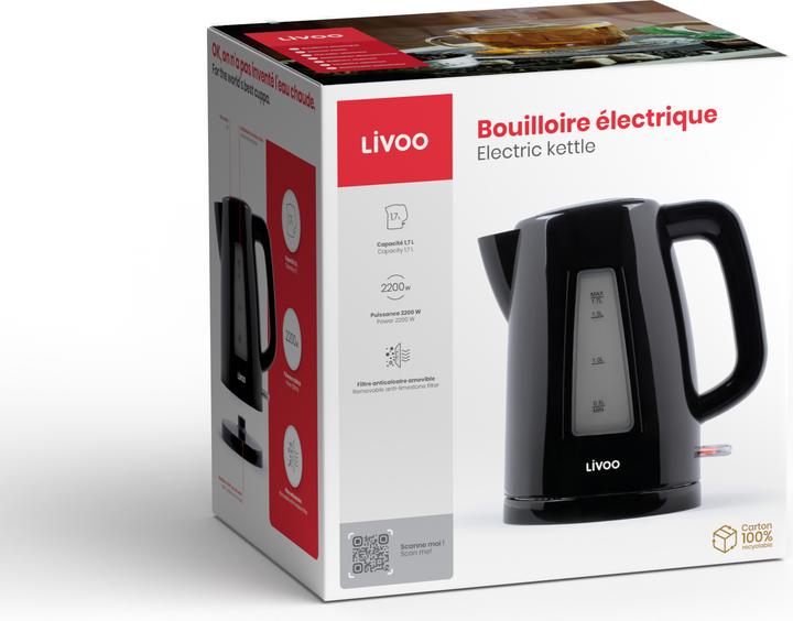 Actual product image Livoo Electric kettle cordless (1.70 l, EU plug)