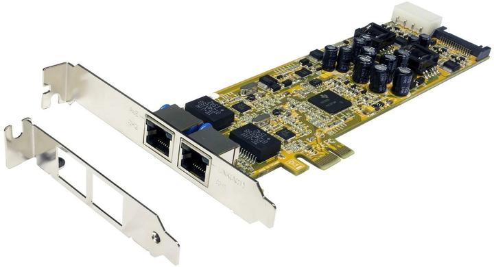 Produktbild Exsys PCI-EXPRESS Dual Ethernet Karte 2xG. 2xGigabit Ports,LP Bügel,mit PoE (RJ45)