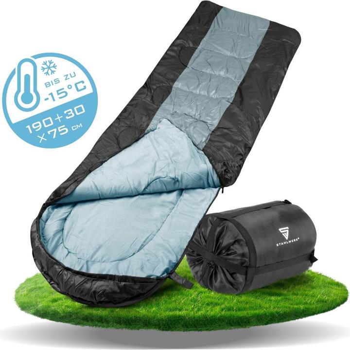 Produktbild Stahlwerk Schlafsack -15°C Outdoorschlafsack Campingschlafsack Winterschlafsack (220 cm)