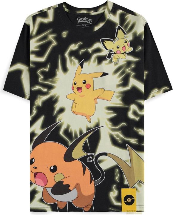 Actual product image Difuzed Pokémon - Pikachu Lightning Digital AOP Short Sleeved T-shirt - M (M)