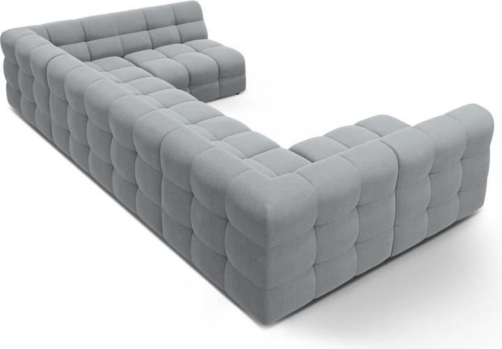 Actual product image Micadoni Velvet Panoramic Sofa, "Kendal", 7 Seats, 372x203x79Made in Europe (Sofa landscape)