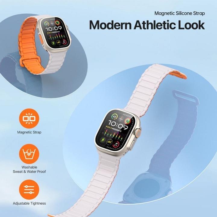 Actual product image Dux Ducis KJ bracelet (42 mm, 45 mm, 44 mm, 49 mm, Silicone, Apple Watch Ultra 2, Apple Watch Series 8, Apple Watch Ultra, Apple Watch Series 5, Apple Watch Series 7, Apple Watch Series 6, Apple Watch Series 3, Apple Watch Series 4, Apple Watch SE, Apple Watch Series 9)