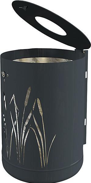 Image du produit Renner Helmuth Poubelle d'extérieur 50 l, pour montage mural et sur potelet, anthracite. (50 l)