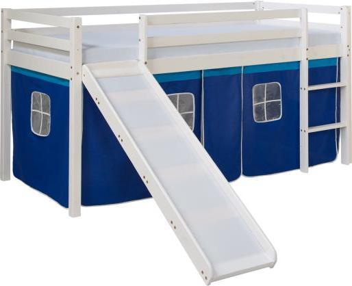 Immagine prodotto Homestyle4u Letto a soppalco con scivolo e tenda (90 x 200 cm)