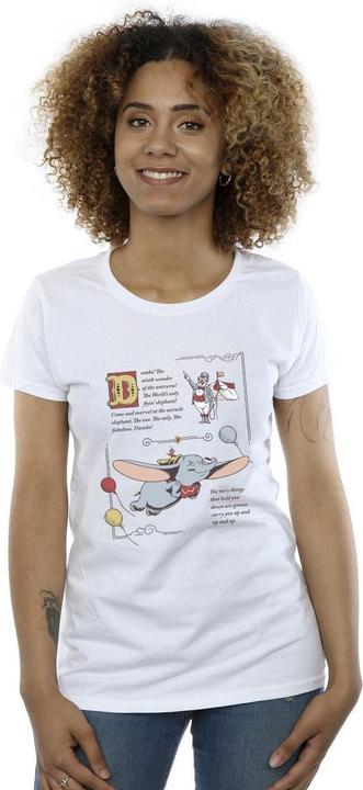 Actual product image Disney Womens/Ladies Dumbo Story Book Page Cotton T-Shirt (M)