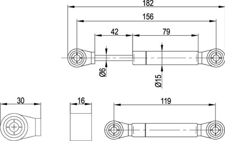 Produktbild OK-Line Gasdruck-Klappenstütze (1 Stk.)