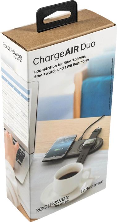 Actual product image RealPower charger ChargeAir Duo belaidė (15 W)