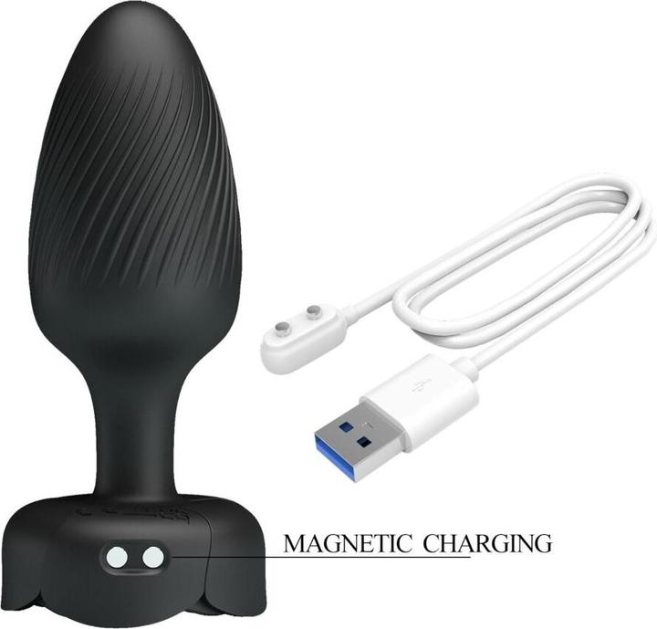 Produktbild Pretty Love - Osborn Anal Plug Mit LED Licht Schwarz 9,8 cm