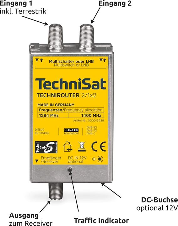 Produktbild TechniSat TechniRouter Mini 2/1x2 (Einkabellösung)
