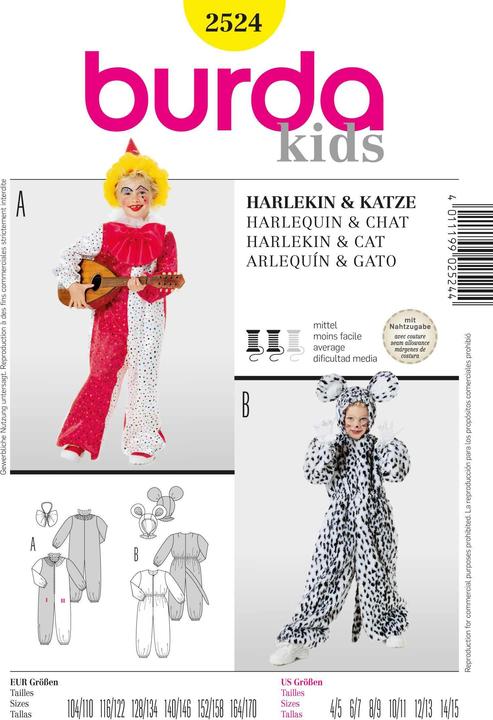 Produktbild Schnittmuster Harlekin + Katze