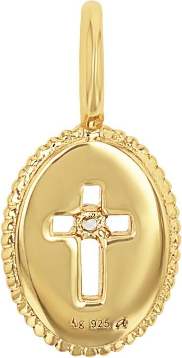 Produktbild Amor Anhänger für Damen, 925 Sterling Silber, Zirkonia synth. | Kreuz (Silber 925)