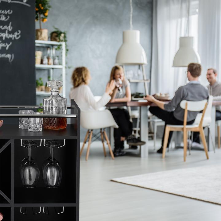 Image du produit Relaxdays Étagère à vin, 8 bouteilles (63 x 35 x 96 cm)