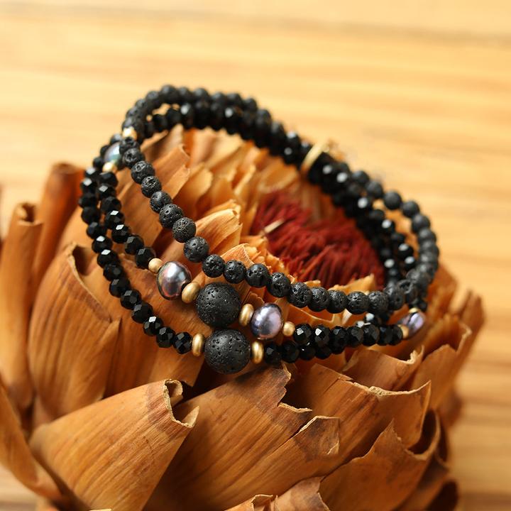 Produktbild Andreani Armband mit echtem Amazonite (80 cm, Steine, Nude, Glas, Braun, Metall)