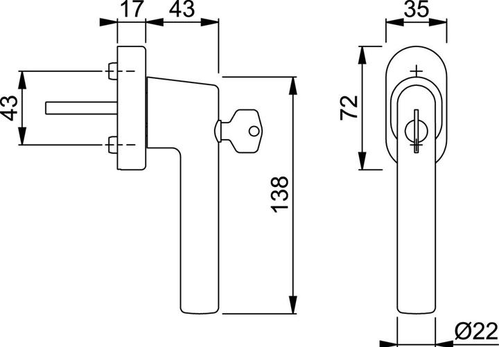 Actual product image Hoppe Amsterdam (Window handles)