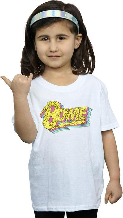 Immagine prodotto David Bowie Moonlight 90s Logo Maglietta Ragazze (152, 158)