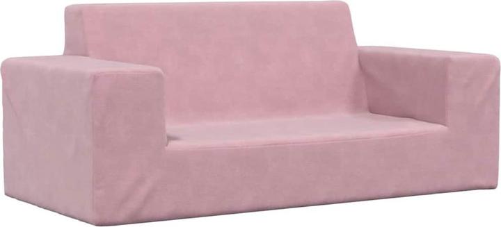 Image du produit VidaXL Canapé enfant 2 places Rose Doux en peluche (Canapé pour enfants)
