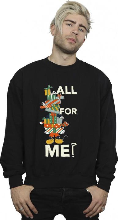 Actual product image Disney Mens Mickey Mouse Presents All For Me Sweatshirt (L)