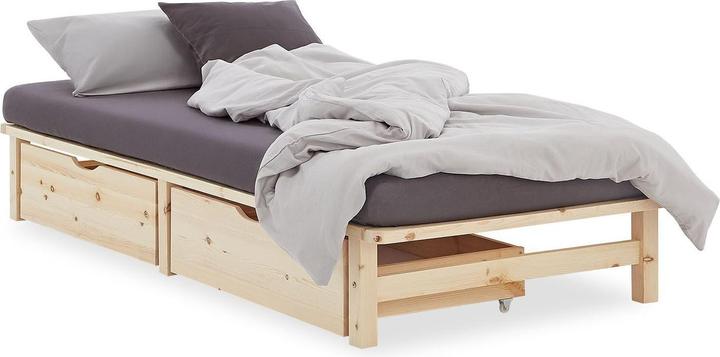 Immagine prodotto Homestyle4u Palettenbett mit Lattenrost (100 x 200 cm)