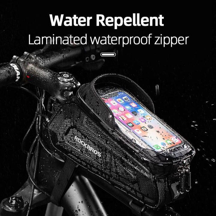 Image du produit Rockbros B68 Sacoche de vélo armée avec housse de téléphone 1.5l - noir (1.50 l, Sacoches)