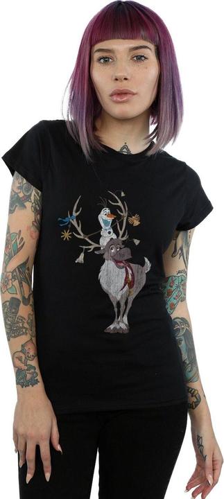 Image du produit Disney - T-shirt FROZEN SVEN AND OLAF CHRISTMAS ORNAMENTS - Femme (S)