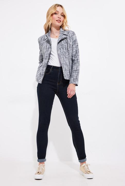 Actual product image Joe Browns Asymmetric Biker Tweed Jacket (38)
