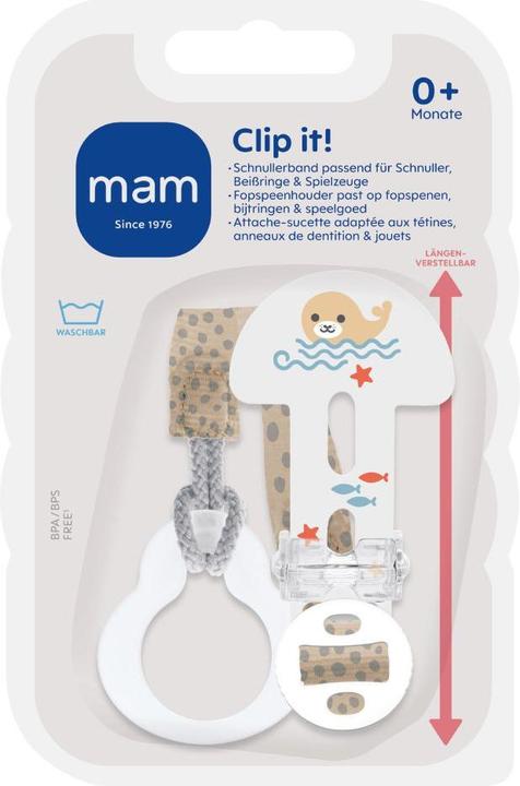 Actual product image MAM Schnullerketten Schnullerband Clip it! - Robbe (1 x, from birth)