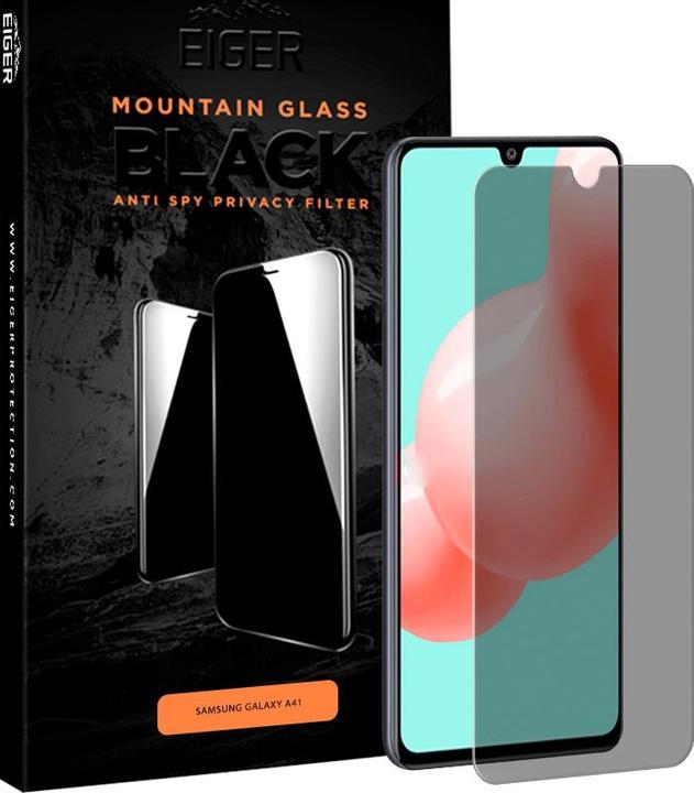 Actual product image Eiger Mountain Glass Black (1 Piece, Samsung Galaxy A41)
