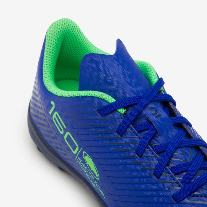 Actual product image Kipsta Kids' football multispeed shoes TF with laces - 160 Turf blue (37)