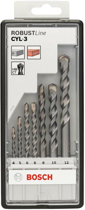 Produktbild Bosch Professional Zubehör 7-tlg. CYL-3 Betonbohrer-Set, Robust Line, 4–12 mm (6 mm, 12 mm, 10 mm, 5 mm, 8 mm, 4 mm)