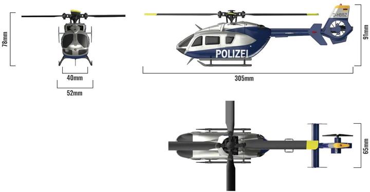 Produktbild Amewi AFX-135 POLIZEI 4-KANAL HELIKOPTER 6G RTF