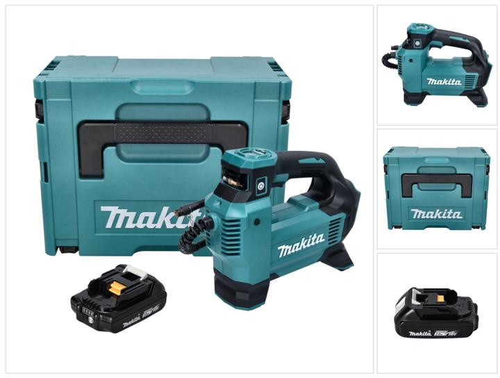 Actual product image Makita DMP 181 A1J Battery compressor 18 V 11.1 bar + 1x battery 2.0 Ah + Makpac - without charger (11.10 bar)