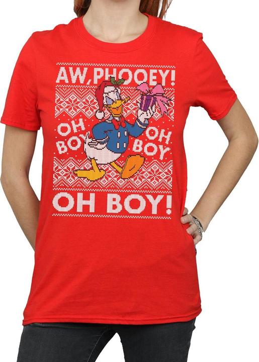 Immagine prodotto Disney Donald Duck Christmas Fair Isle Maglietta Ampia Donna (L)
